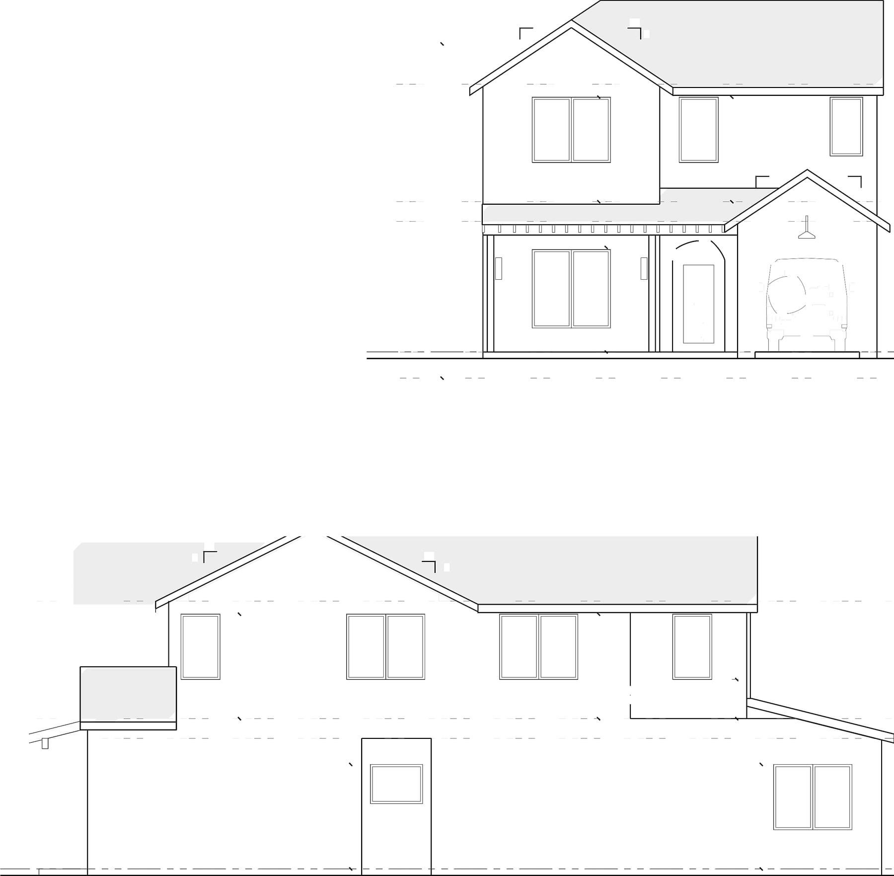 Exterior elevations for Bellaire Drive Building 1
