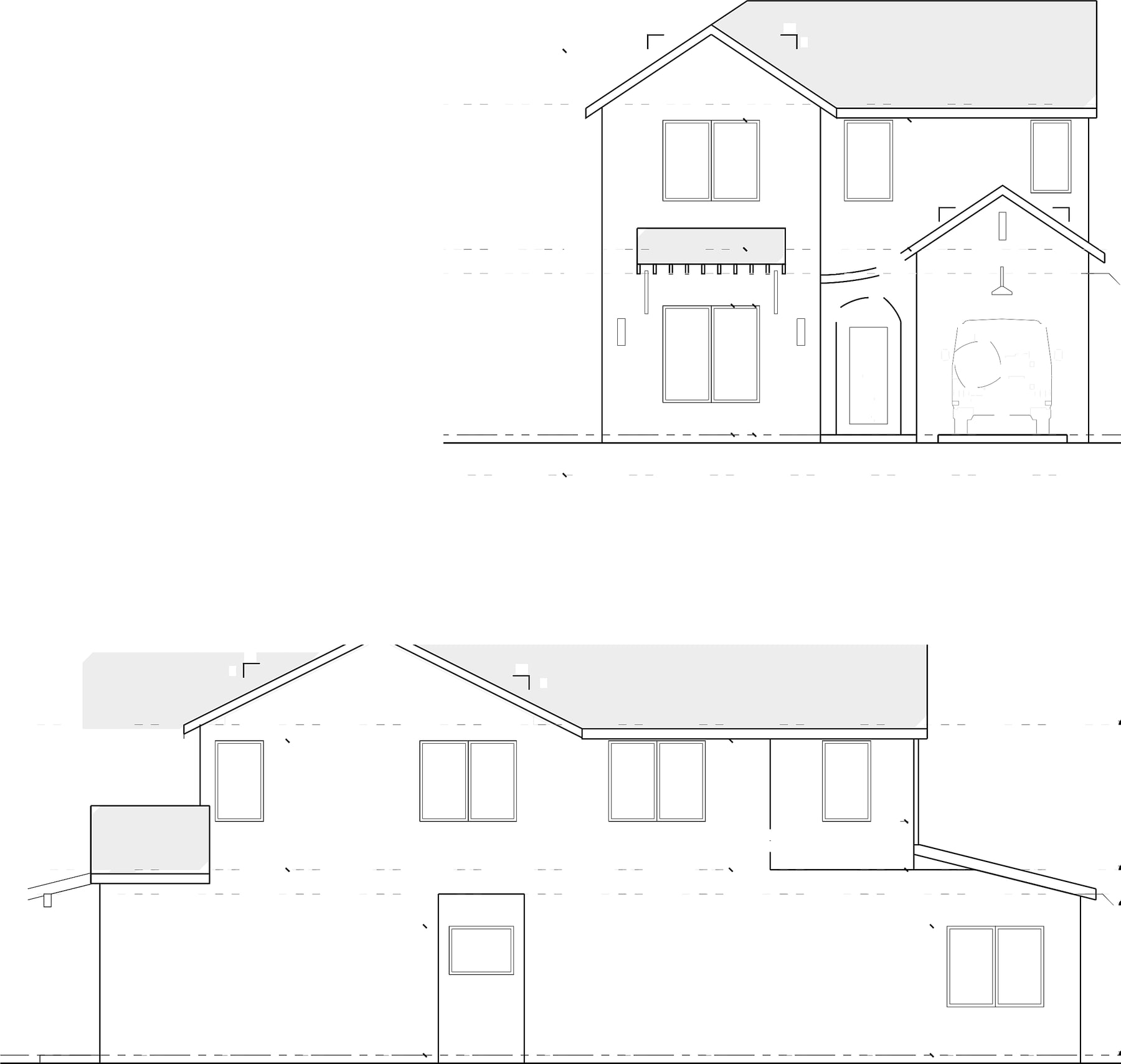 Exterior elevations for Bellaire Drive Building 2