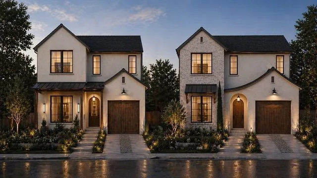 Rendering of the Bellaire Drive two-home development
