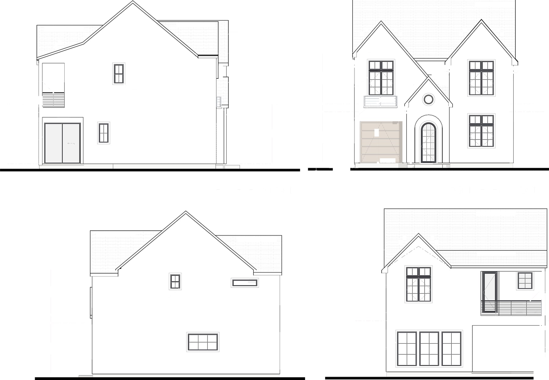 Exterior elevations for Green Forest Building 1