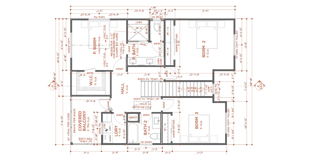 Floor plan for a Majestic Enclave residence with garage