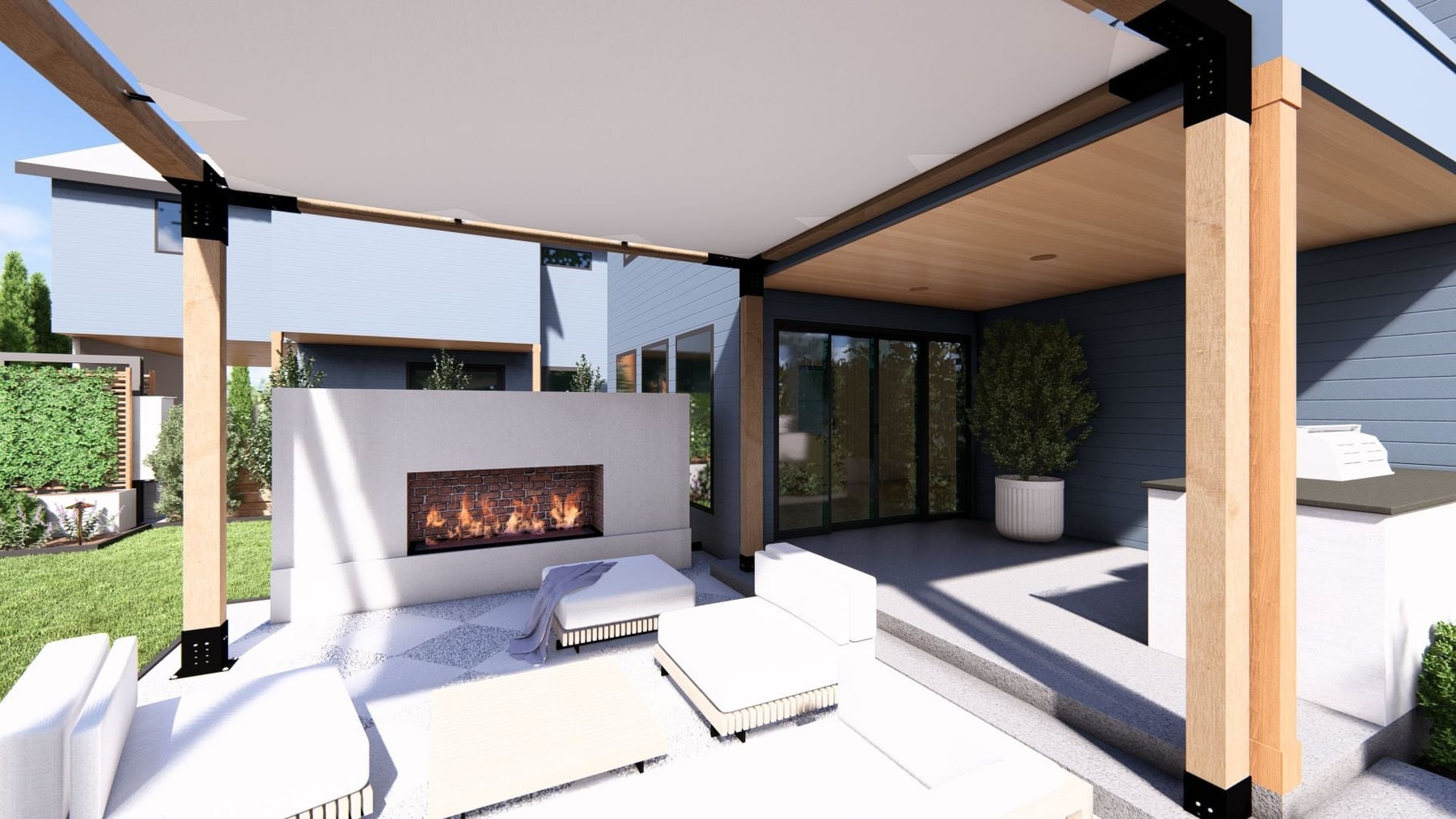 Open living area with abundant natural light at Majestic Enclave